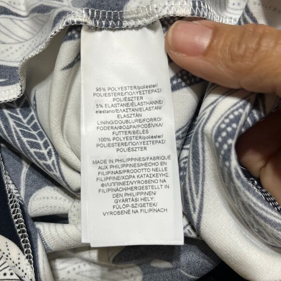 Chaps Women's Sleeveless Twist Knot Dress Petite Large Black White Floral Career - Picture 4 of 7